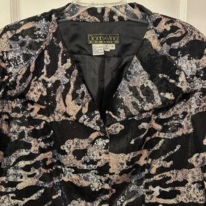 Women's Stunning Vintage Donna Vinci Couture Sequined Jacket Size 16